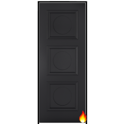 Antwerp Black Prehung Internal Fire Door