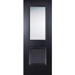 Arnhem Black Internal Door with Clear Glass