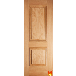 Arnhem 2 Panel Internal Oak Fire Door FD30 (pre-finished)