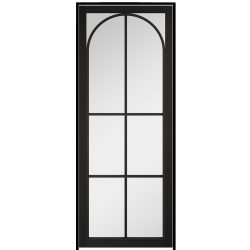Astoria Black Prehung Internal Door with Clear Glass