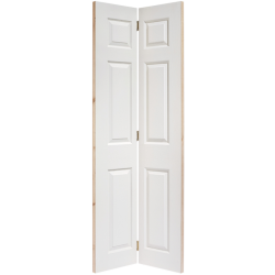 6 Panel White Moulded Bi-fold Door (textured)