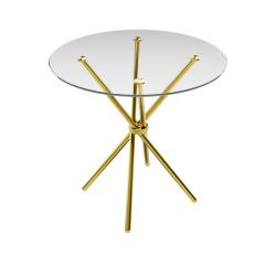 Casa Glass & Gold Dining Table