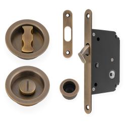 Flush Sliding Door Lock Kit (Circular)