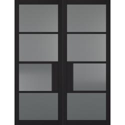 Chelsea Black Double Doors with Tinted Glass (pre-finished)