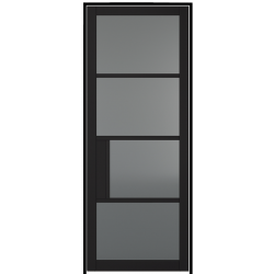 Chelsea Black Prehung Internal Door with Tinted Glass