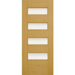 Copenhagen 4-Light External Solid Oak Door