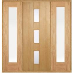 Copenhagen Oak Front Door with Sidelight/s