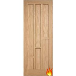 Coventry 6 Panel Internal Oak Fire Door Un/Pre-finished (FD30)