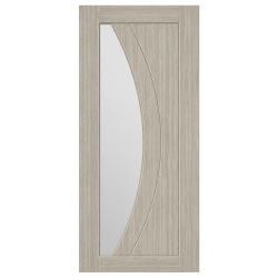 Sorrento Laminate Grey Internal Door with Clear Glass