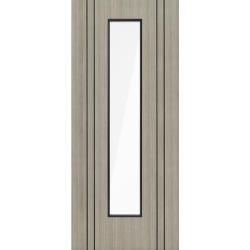 Capri Light Grey Laminate Door with Clear Glass (pre-finished)