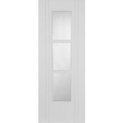 Capri White Primed Internal Door with Clear Glass
