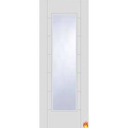 Corsica White Primed Fire Door with Clear Glass (FD30)