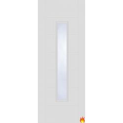 Corsica 18G White Internal Fire Door with Clear Glass