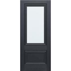 Black Laminate Lyon 1 Panel/1-Light Door (pre-finished)