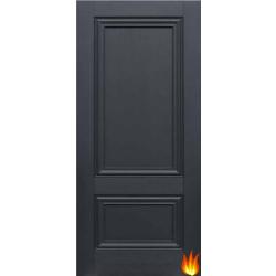 Black Laminate Lyon 2 Panel Fire Door (pre-finished)