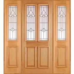 Derby Chameleon Oak Front Door with Sidelight/s