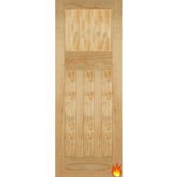 1930's 4 Panel Clear Pine Internal Fire Door