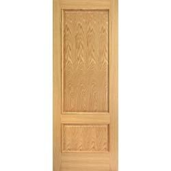 Iris 2 Panel Interior Oak Door with Raised Mouldings