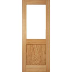 Marlborough Oak 1 Panel/1 Light with Clear Glass