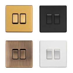 Concealed 3mm 2 Gang Switch