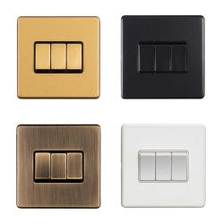 Concealed 3mm 3 Gang Switch