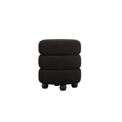 Emi Black and Black Pouffe