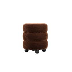 Emi Brandy and Black Pouffe