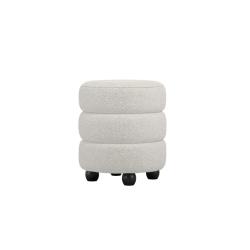 Emi Ivory and Black Pouffe