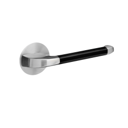 Karcher Door Handles - Kent on Flush Rose with Real Leather