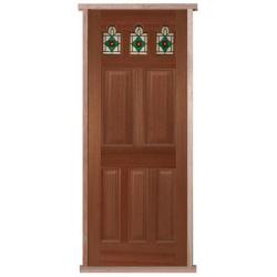 Ealing Rose (panelled) Hardwood External Pre-hung Door Set