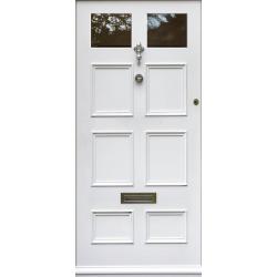 Bird 6 Panel 2-Light External Hardwood Door (made to measure)