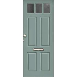 Traditional Bute 4 Panel 3 Light External Hardwood Door (made to measure)