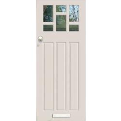 Traditional Dayna 3 Panel 6 Light External Hardwood Door (made to measure)