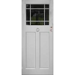 Traditional Devon 2 Panel 9 Light External Hardwood Door (made to measure)