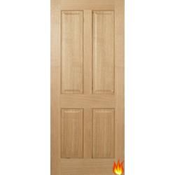 Regency 4 Panel Internal Oak Fire Door (non-RM)