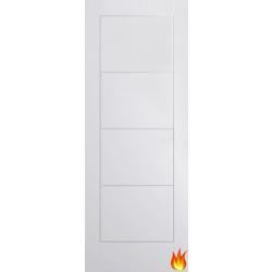Ladder 4 Panel White Moulded Primed Internal Fire Door