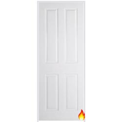 Textured 4 Panel (solid core) Primed White Prehung Fire Door (FD30)