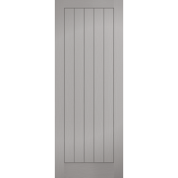 Vertical 5 Panel Textured Grey Fire Door (FD30)