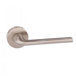 Forme Milly Designer Lever on Minimal Round Rose - Satin Nickel