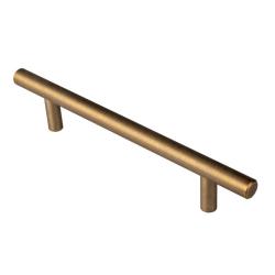 Steel T-Bar Kitchen & Cupboard Pull Handle - Antique Brass