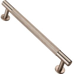 Knurled Kitchen & Cupboard Pull Handle - Satin Nickel
