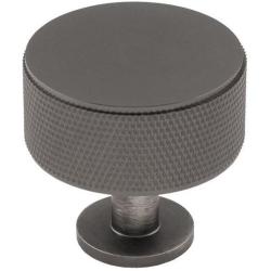 Knurled Radio Cupboard Knob - Anthracite