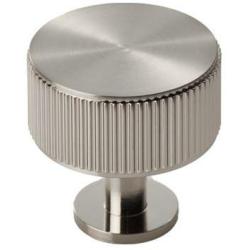 Lines Radio Cupboard/Wardrobe Knob - Satin Nickel