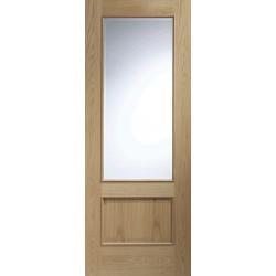 Andria Clear Bevel Glazed Oak Door with Raised Mouldings (un-finished)