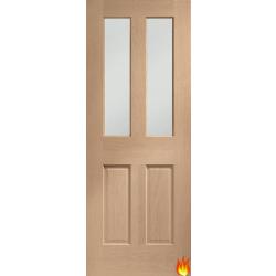 Malton Internal Oak Fire Door (clear glass)
