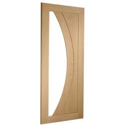 Salerno Internal Oak Door with Clear Glass (un/pre-finished)