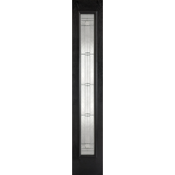 GRP Black on White External Sidelight with Elegant Glass