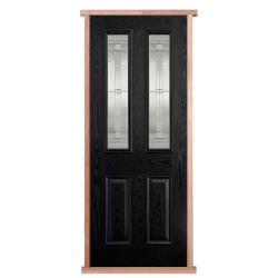 Composite Malton Black & White Pre-hung External Door Set