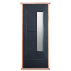 Composite Grey Newbury Pre-hung External Door Set