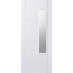 Newbury White Glazed External Composite Door